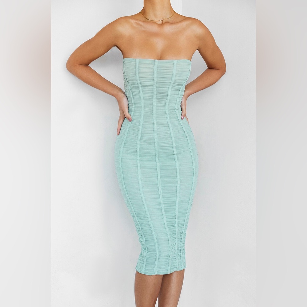 House of cb mistress rocks mint ruched dress